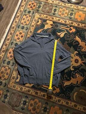 Banana Republic Men's XL Pima Cotton Cashmere Blend Quarter Zip Pullover Sweater